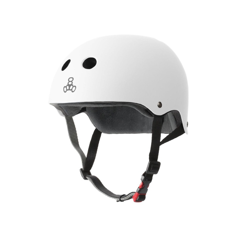 Triple 8 Certified Sweatsaver Helmet White Rubber X-Small / Small