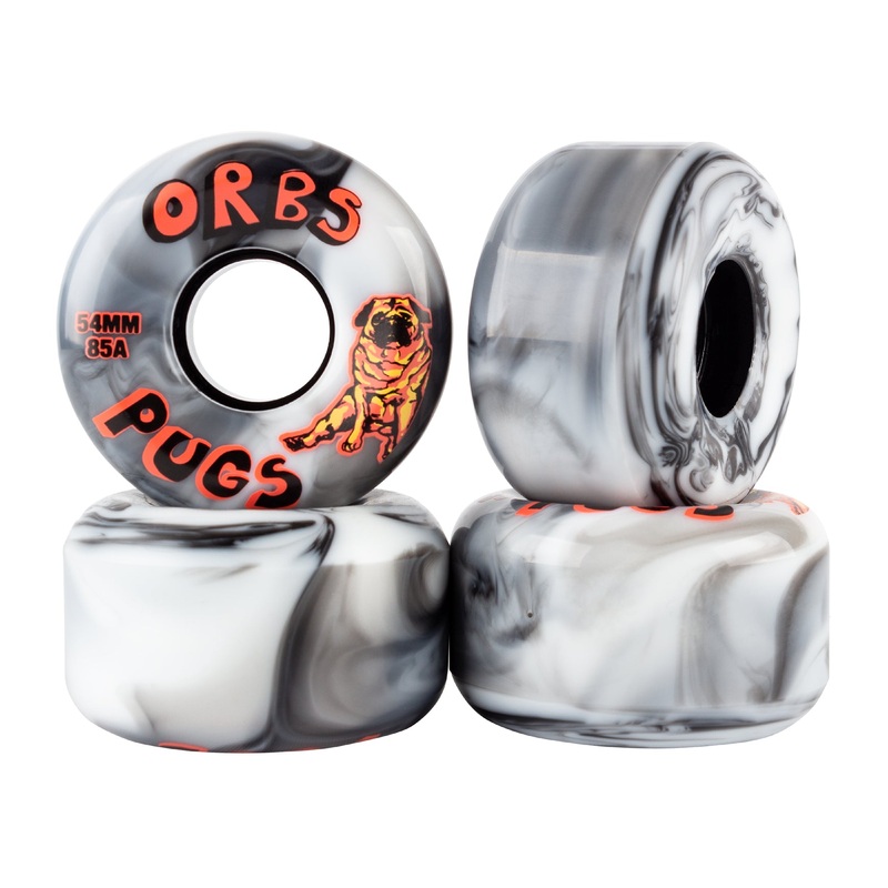 Welcome Orbs Pugs 54MM 85a Black White Skateboard Wheels 54MM