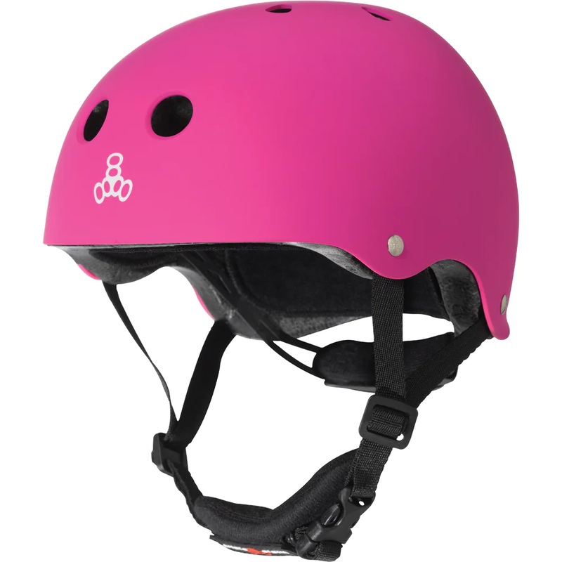 Triple 8 Lil 8 Kids Helmet Neon Pink Matte