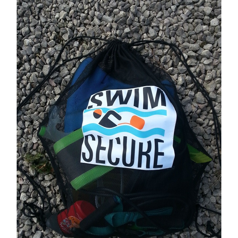 BLACK DRAWSTRING BAG – MESH