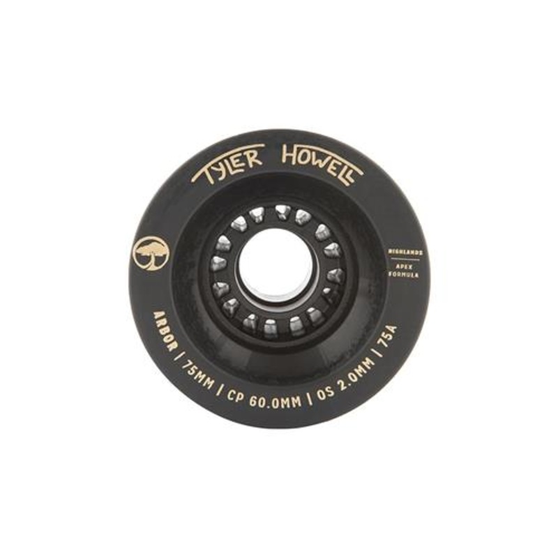 Arbor Highlands Tyler Howell Black 75mm 75A Wheel Pack