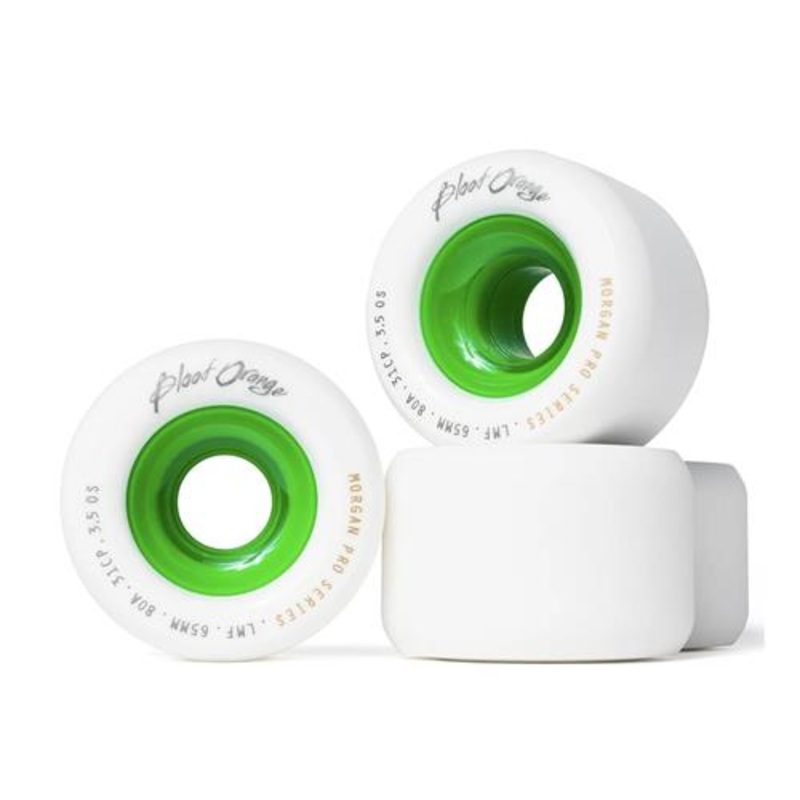 Blood Orange Morgan Pro Series 65mm 80A White w/Green Core Wheel Pack