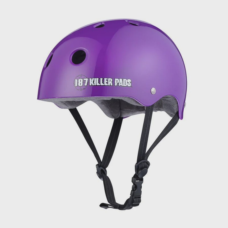 187 Pro Skate Helmet w Sweatsaver  – Purple Gloss X-Small