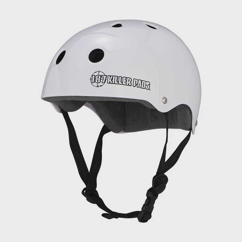 187 Pro Skate Helmet w Sweatsaver  – White X-Small