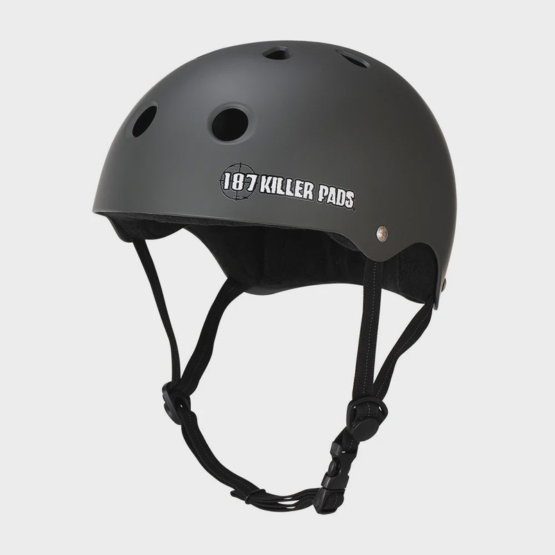 187 Pro Skate Helmet w Sweatsaver – Matte Charcoal Small