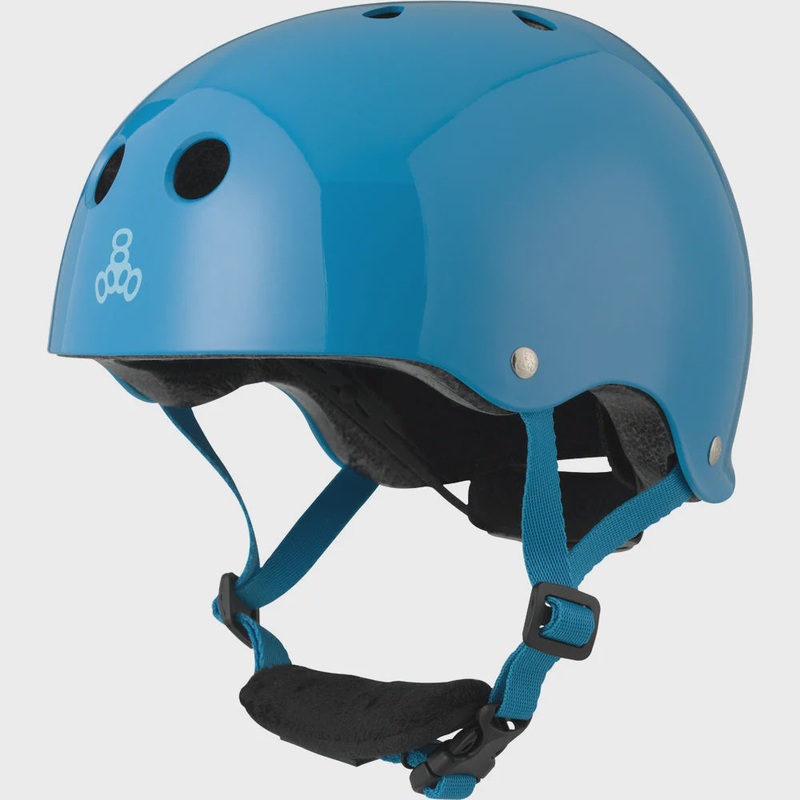 Triple 8 Lil 8 Dual Certified Helmet w/EPS – Blue Gloss YL
