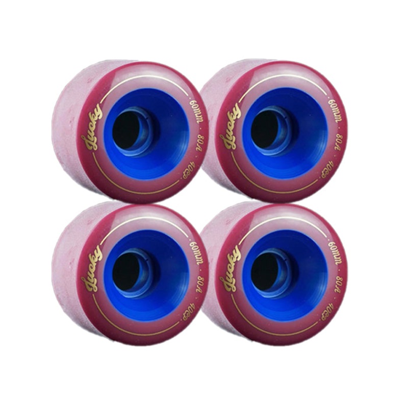 TRAVELOL LUCKY LONGBOARD WHEELS 60MM – RED BLUE