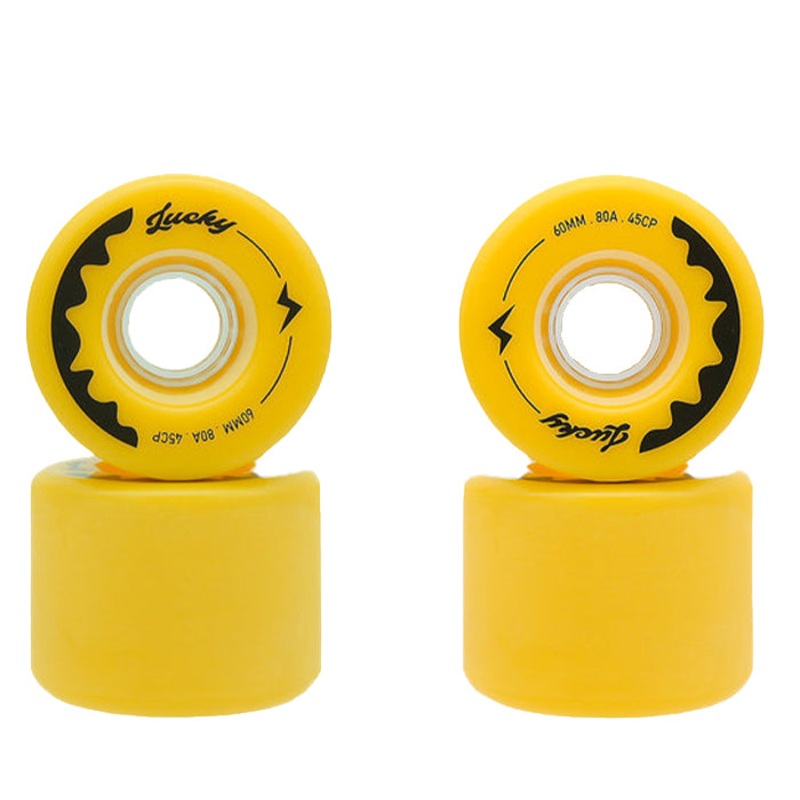 TRAVELOL LUCKY LONGBOARD WHEELS 60MM – YELLOW