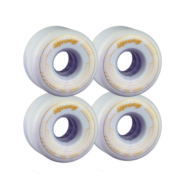 TRAVELOL LUCKY LONGBOARD WHEELS 60MM – WHITE
