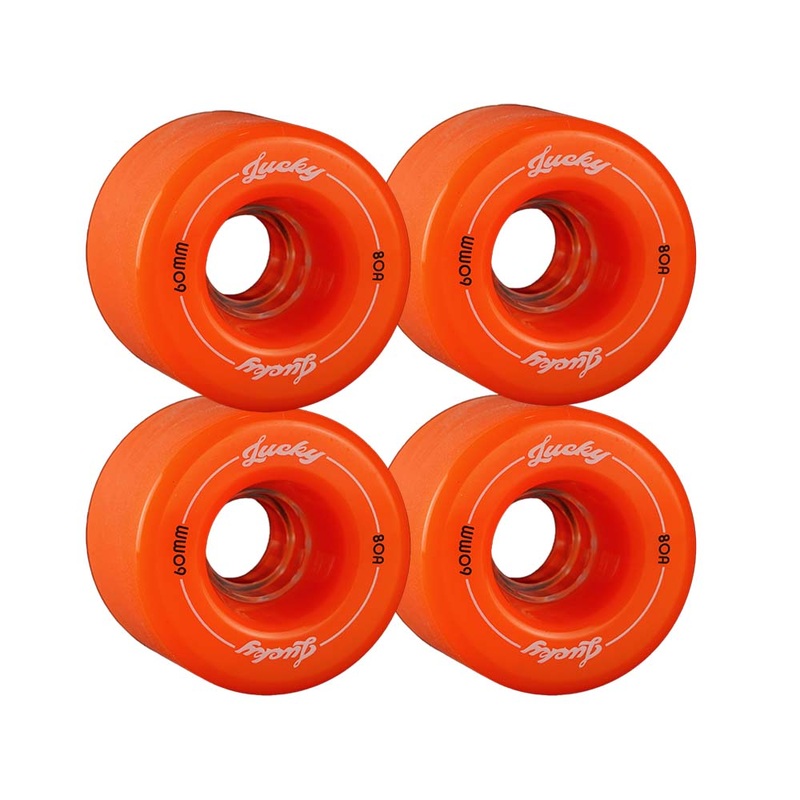 TRAVELOL LUCKY LONGBOARD WHEELS 60MM – ORANGE