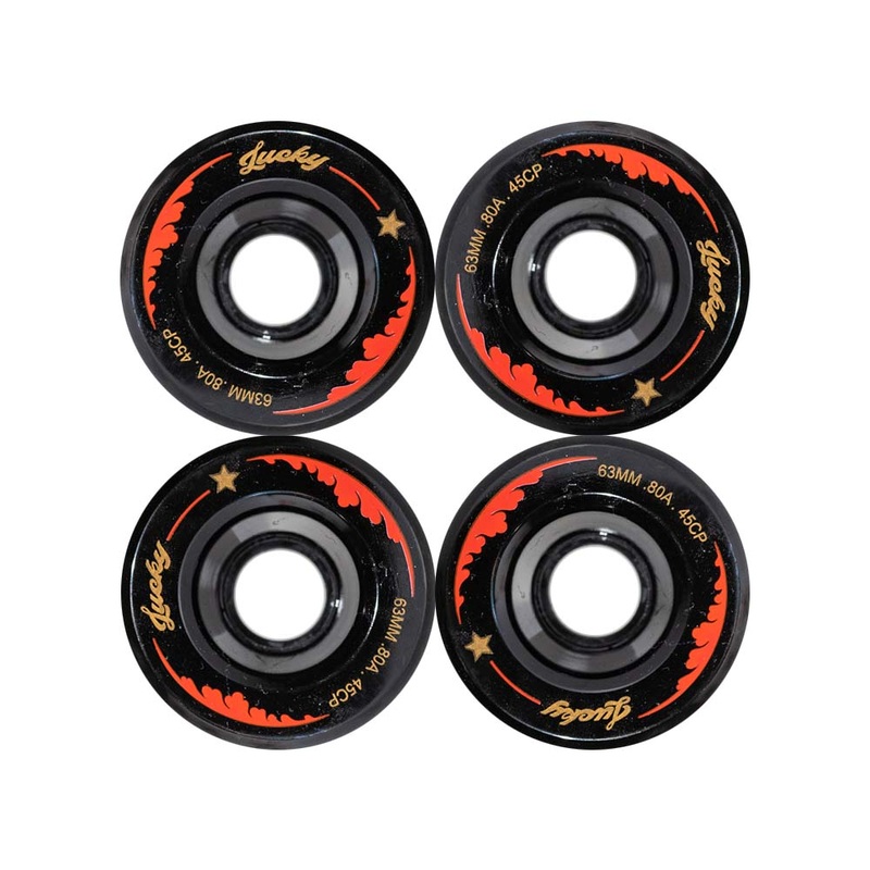 TRAVELOL LUCKY LONGBOARD WHEELS 63MM – BLACK