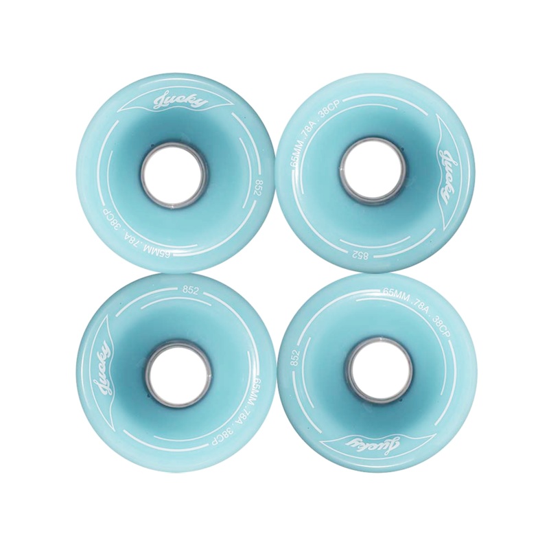 TRAVELOL LUCKY LONGBOARD WHEELS 65MM – PALE BLUE