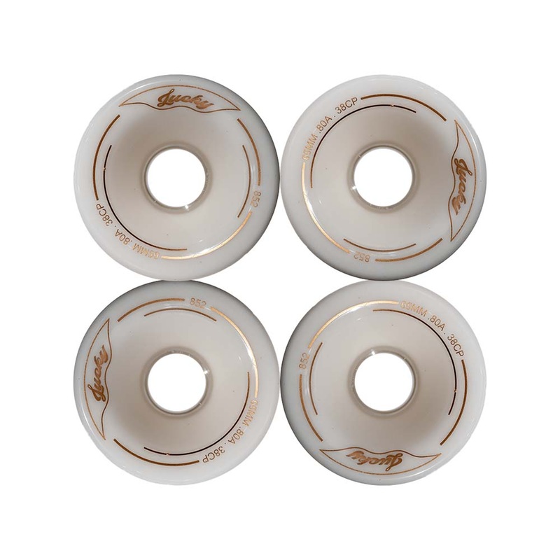TRAVELOL LUCKY LONGBOARD WHEELS 65MM – WHITE