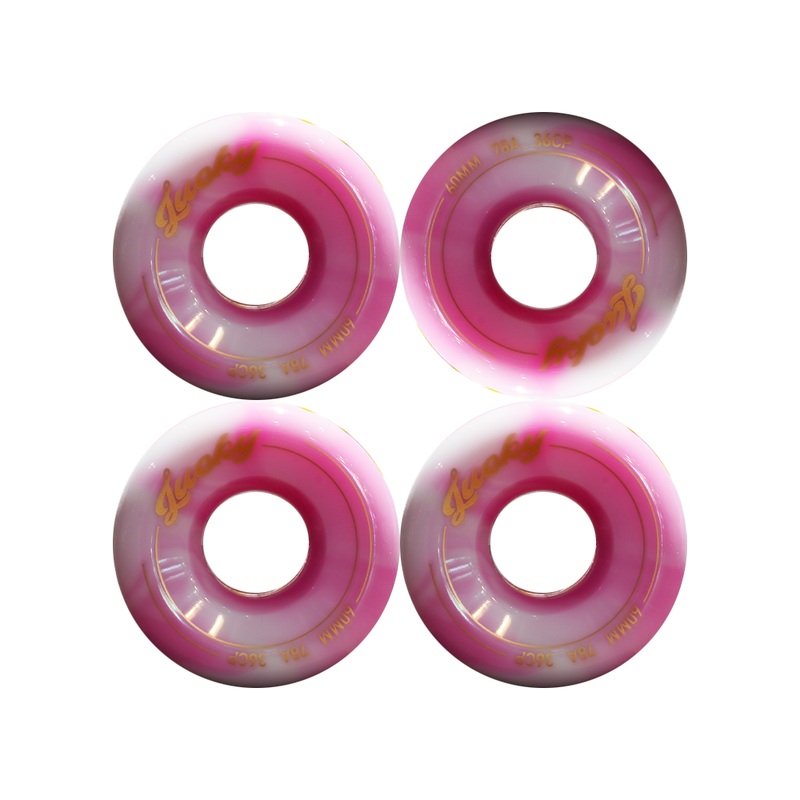 TRAVELOL LUCKY LONGBOARD WHEELS 60MM – MARBLE PINK