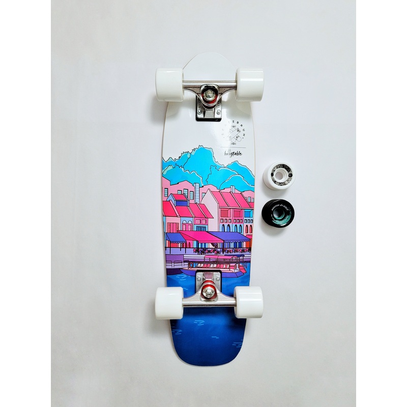 ‘Clarke Quay Classic’ Skatebruh Cruiser White 8.25