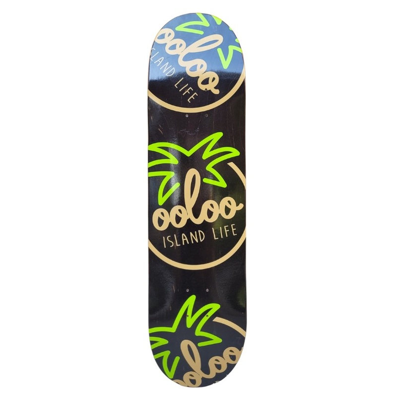 Ooloo Black Veneer Skateboard Deck 8.0