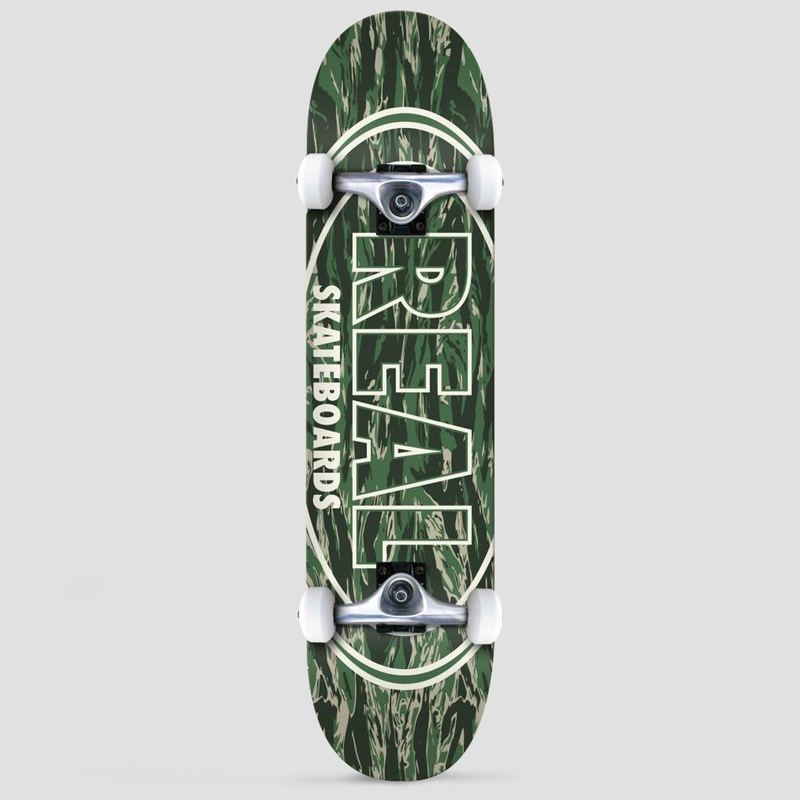 Real 7.5 Stealth Oval Complete Skateboard Green