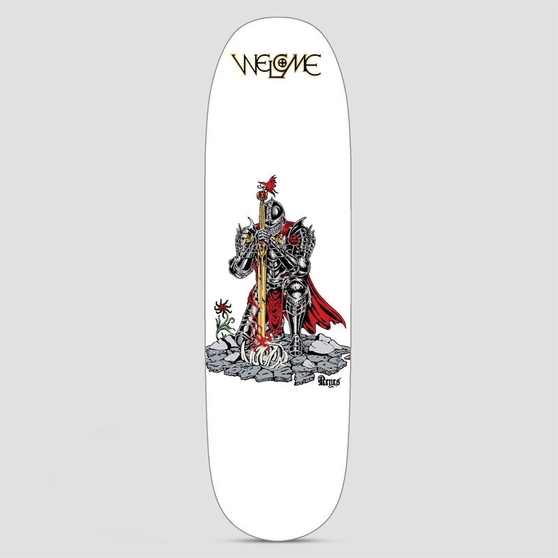 Welcome 9.0 Ryan Reyes Paladin Skateboard Deck White
