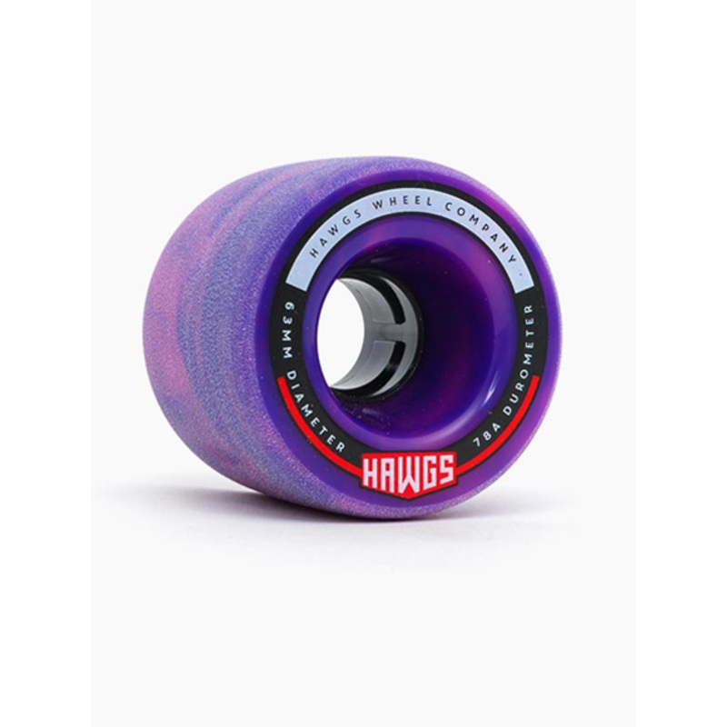 Hawgs Fattys 63mm 78a Wheels (Purple/Pink Swirl)