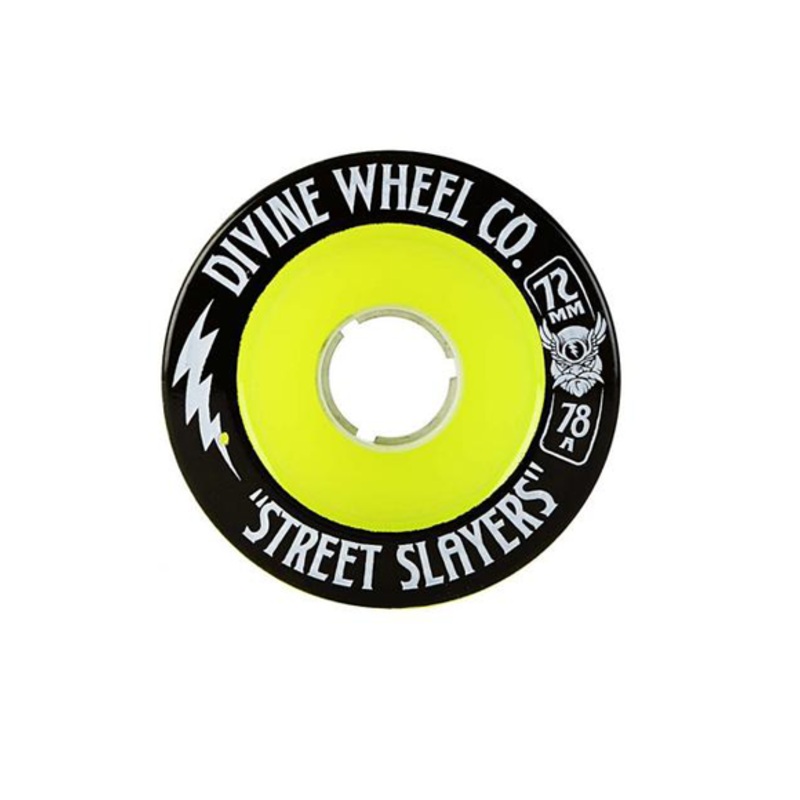 Divine Wheels Street Slayers 72mm 78a (Neon Yellow)