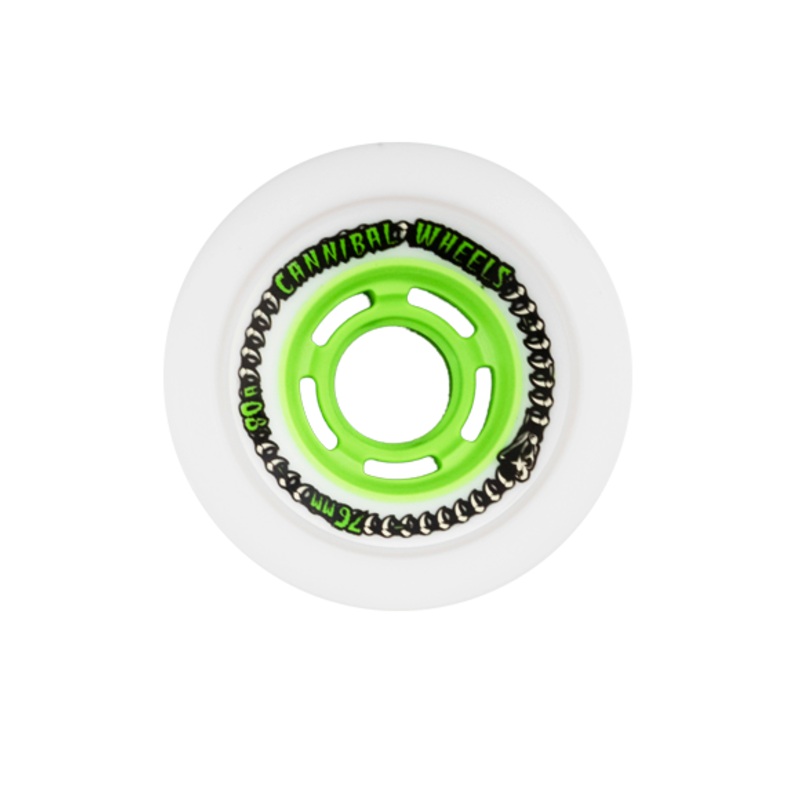 Venom Wheels Cannibals Cobra Core White 76mm (Green Core)