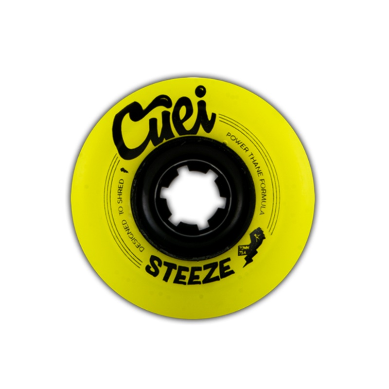 Cuei Steeze Freeride Yellow & Black Stoneground 70mm 75a