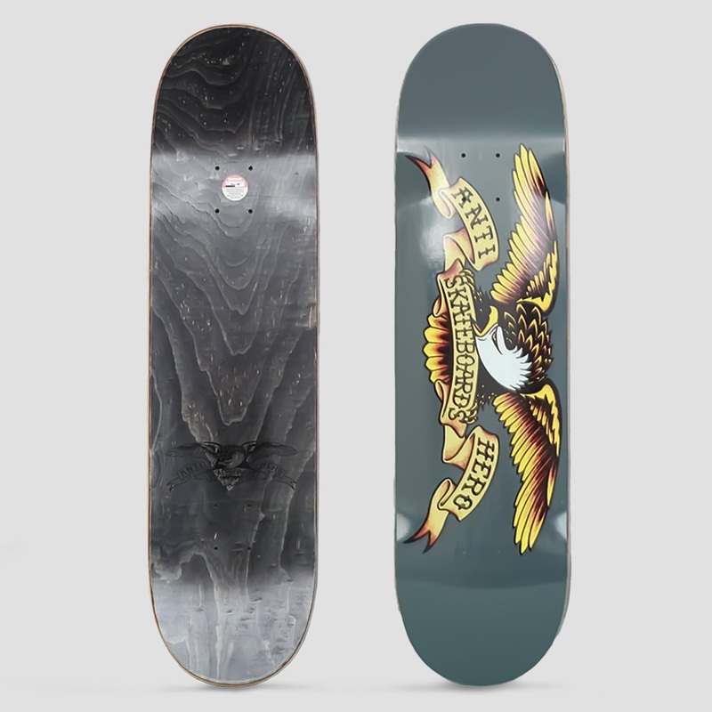 Anti Hero 8.25 Classic Eagle Large Team Skateboard Deck Grey