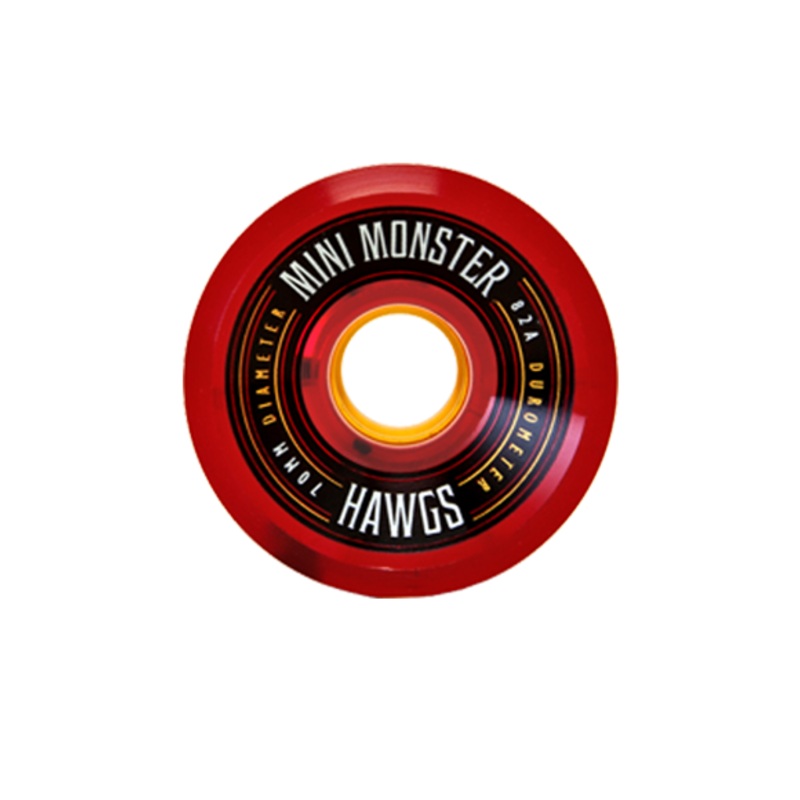 Hawgs Mini Monsters 70mm Wheels (Transparent Red)
