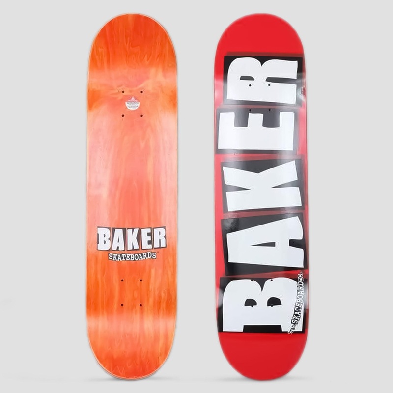 Baker 8.0 Brand Logo Skateboard Deck Red / White