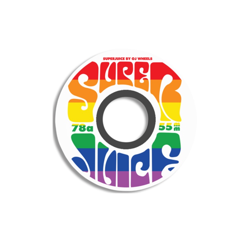 OJ Skateboard Wheels Rainbow Mini Super Juice 55mm 78a