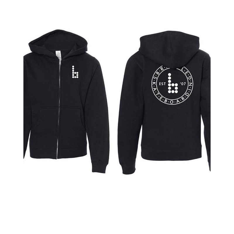 Zip Up Braille Circle Hoodie YS