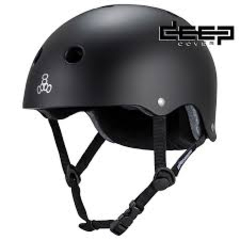 Triple 8 Deep Cover Helmet (Black/Matte) XS/S