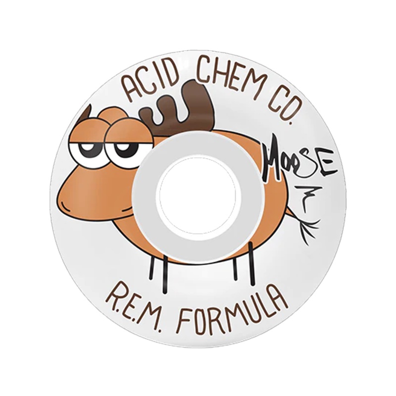 Acid Wheels – Moose REM Formula 54mm – Skateboard Wheels 54mm 99a White