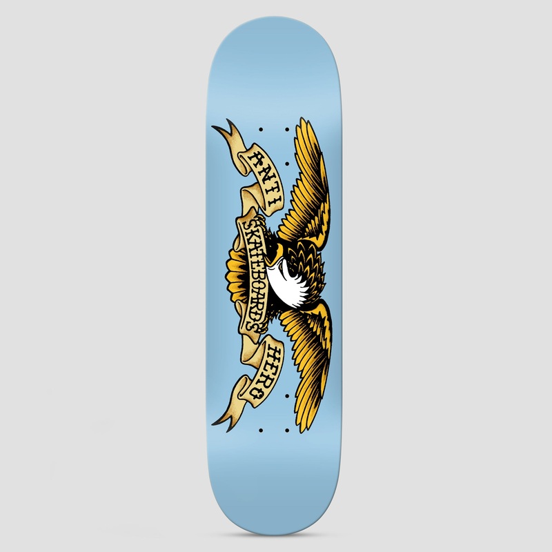 Anti Hero 8.28 Classic Eagle Skateboard Deck Light Blue II