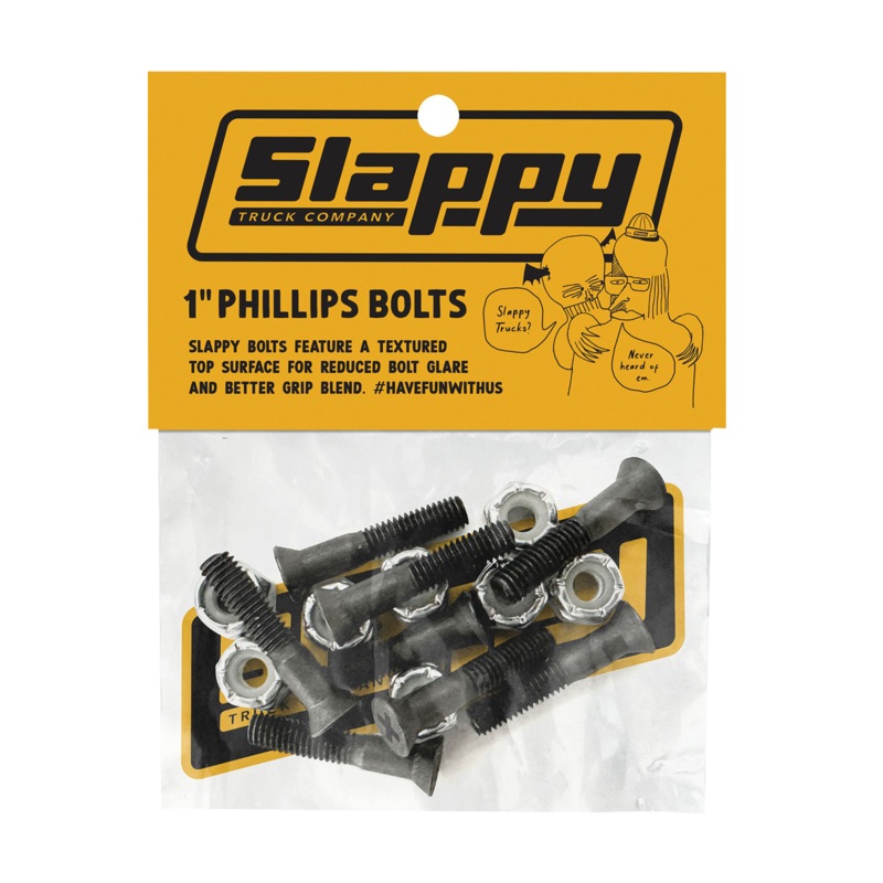 Slappy – One inch Phillips Hardware – Skateboard Hardware 1″