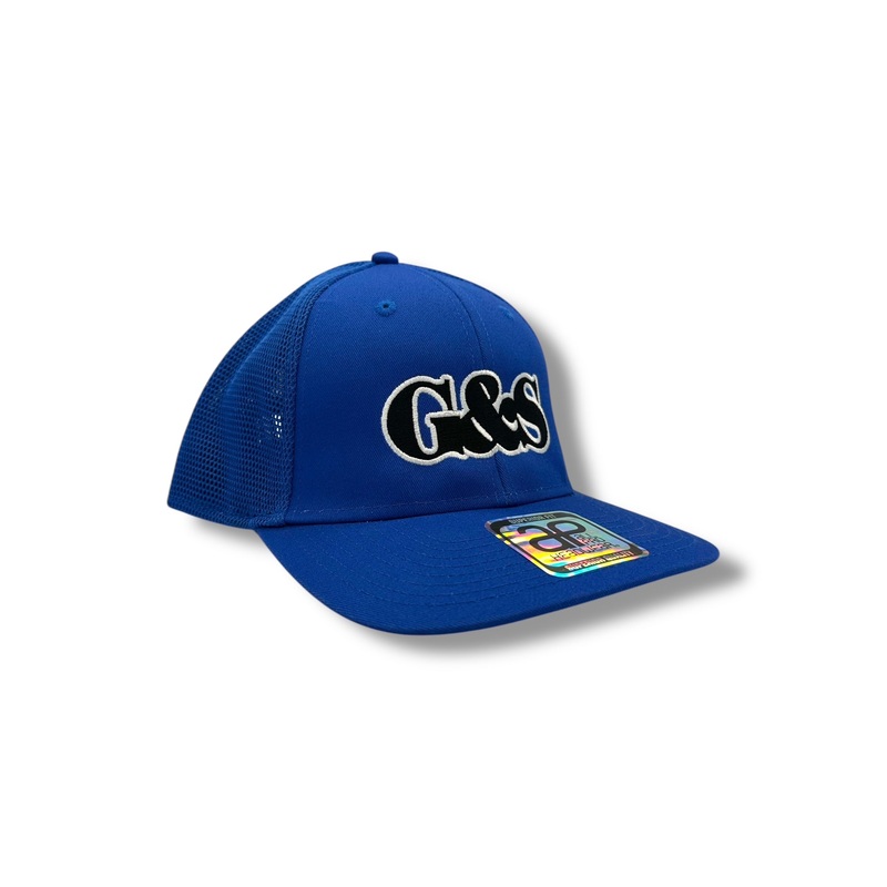 ‘G&S’ Logo Trucker Hat – Blue & Black