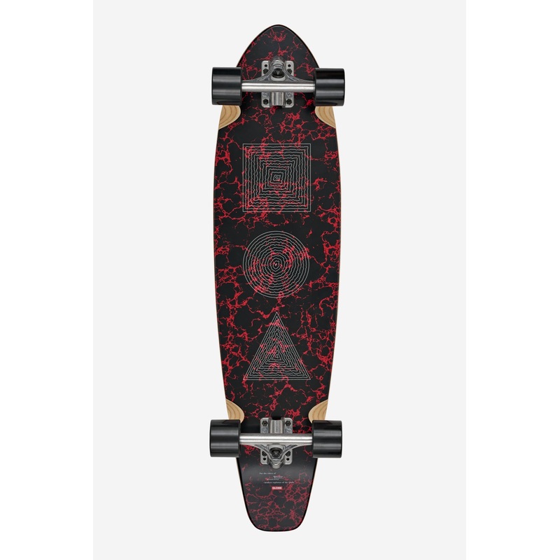 The All-Time 35″ Longboard Red Marble Stack 35