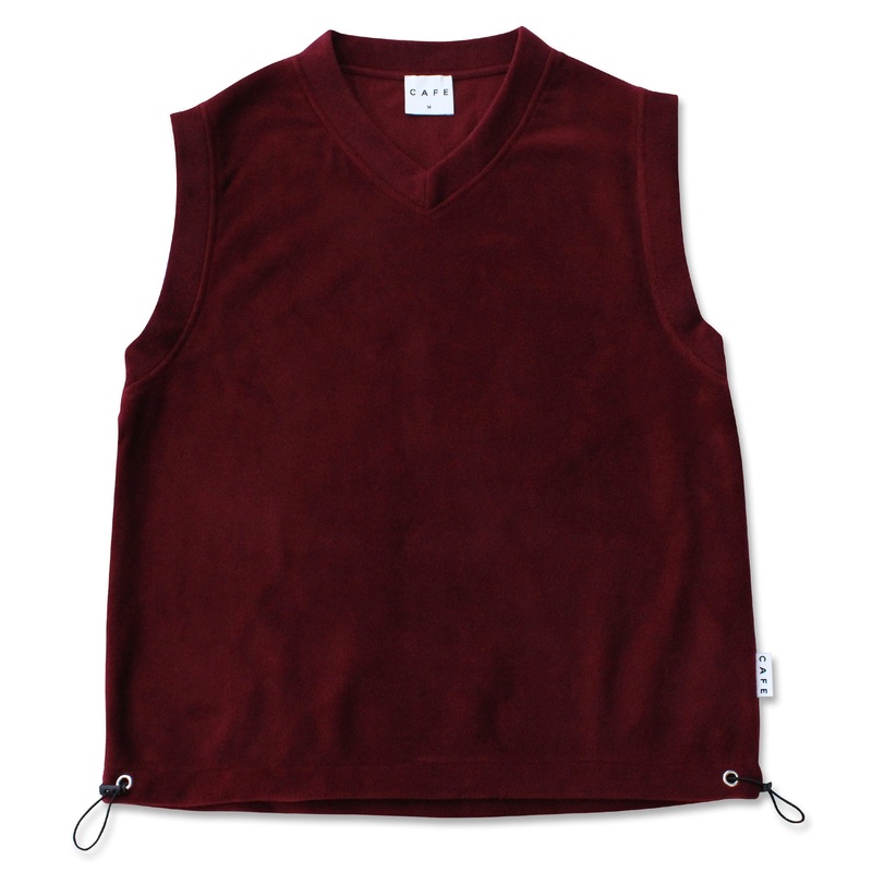 Fleece Vest (Burgundy/Black) S