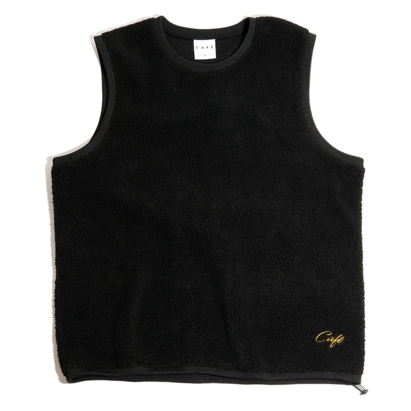 Sherpa Fleece Vest Black Small