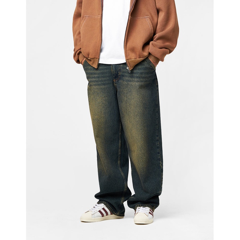 Route One Super Baggy Denim Jeans – Dirty Indigo Wash 26S