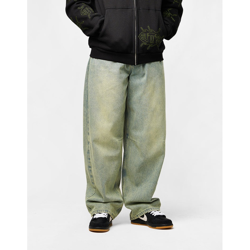 Butter Goods Wide Cut Denim Jeans – Tinted Blue Wash 28R