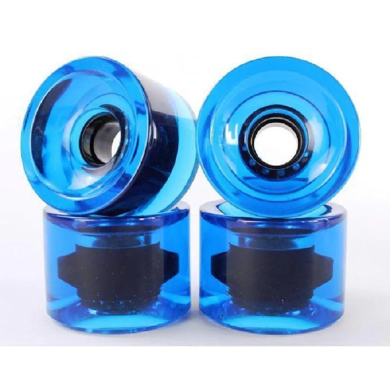 Steadfast Clear Blue 70mm/78a Gel Soft Longboard Wheels