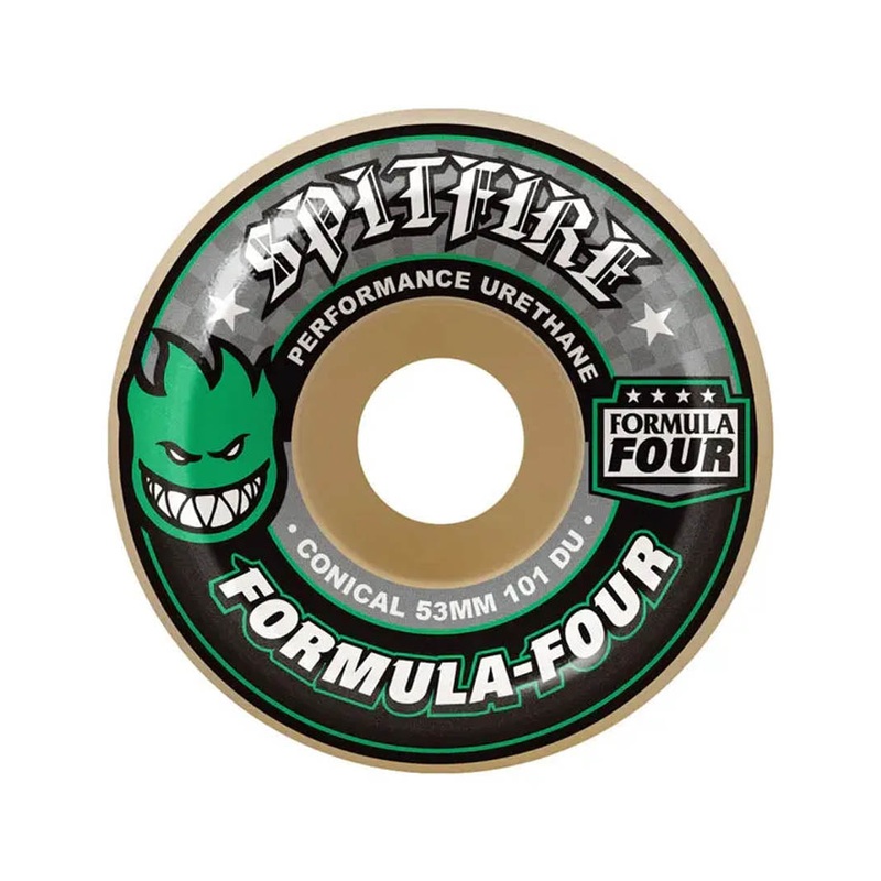 F4 101D Conical Skateboard Wheels – Natural 53MM