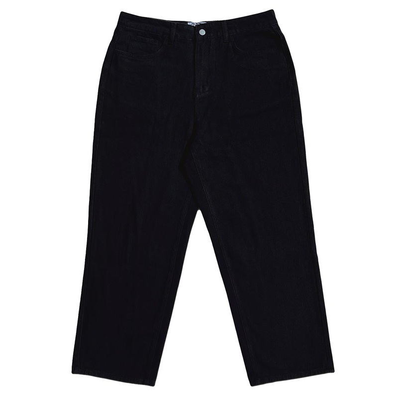 Wavy Classic Baggy Jeans – Black XXS
