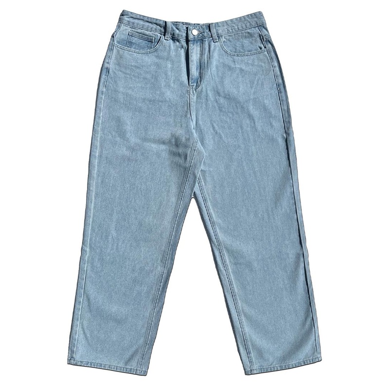 Wavy Classic Baggy Jeans – Light Blue XXS