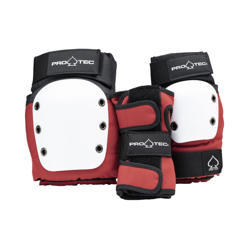 Jr. Street Gear 3-Pack -Protective Gear –  Red/White/Black S
