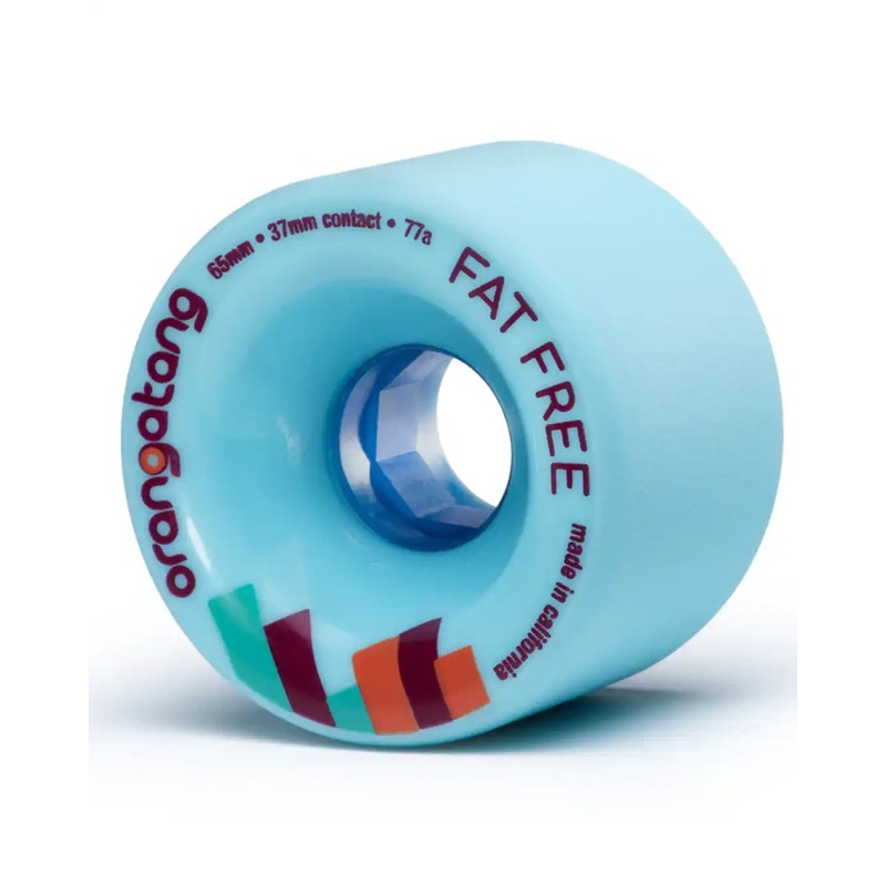 Fat Free Longboard Wheels – Blue 77A 65MM