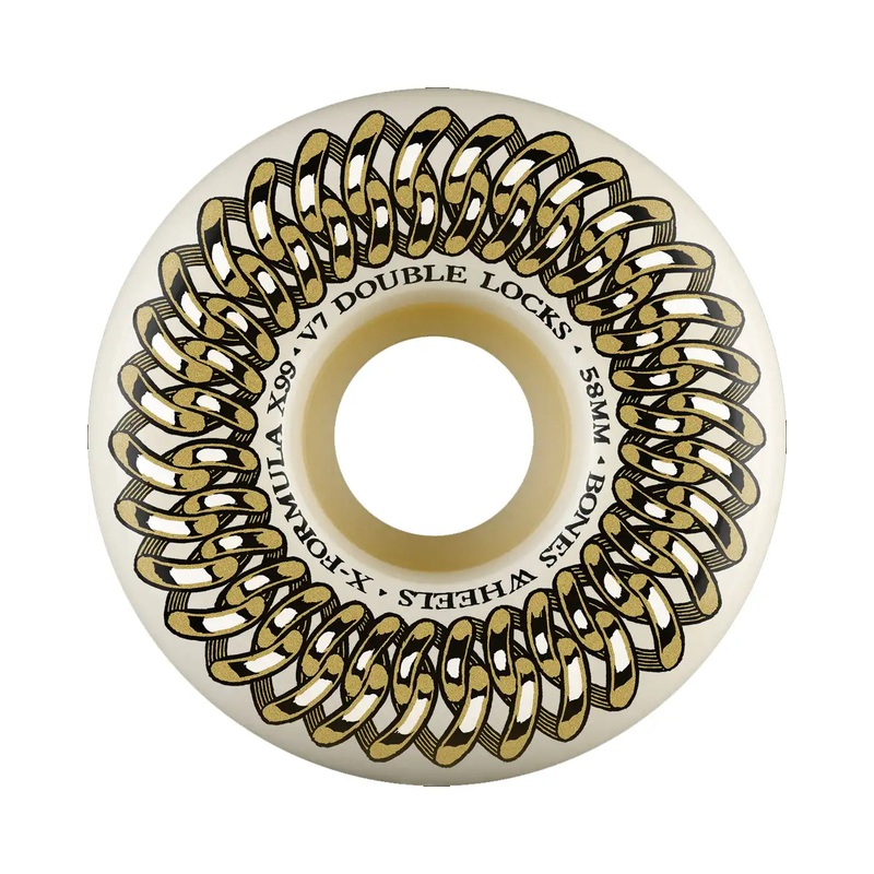 Xf Double Lock V7 99A Skateboard Wheels – Natural 58MM