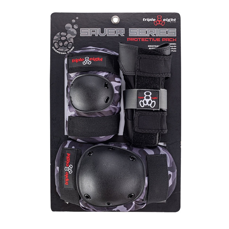 Triple 8 Saver Series Tri-Pack – Charcoal Camo – Junior