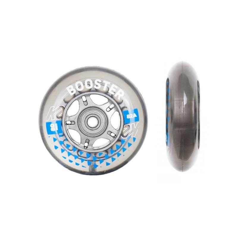 K2 Booster 80mm 82a 8pk w/ ILQ9 Bearings W 71-80mm Clear